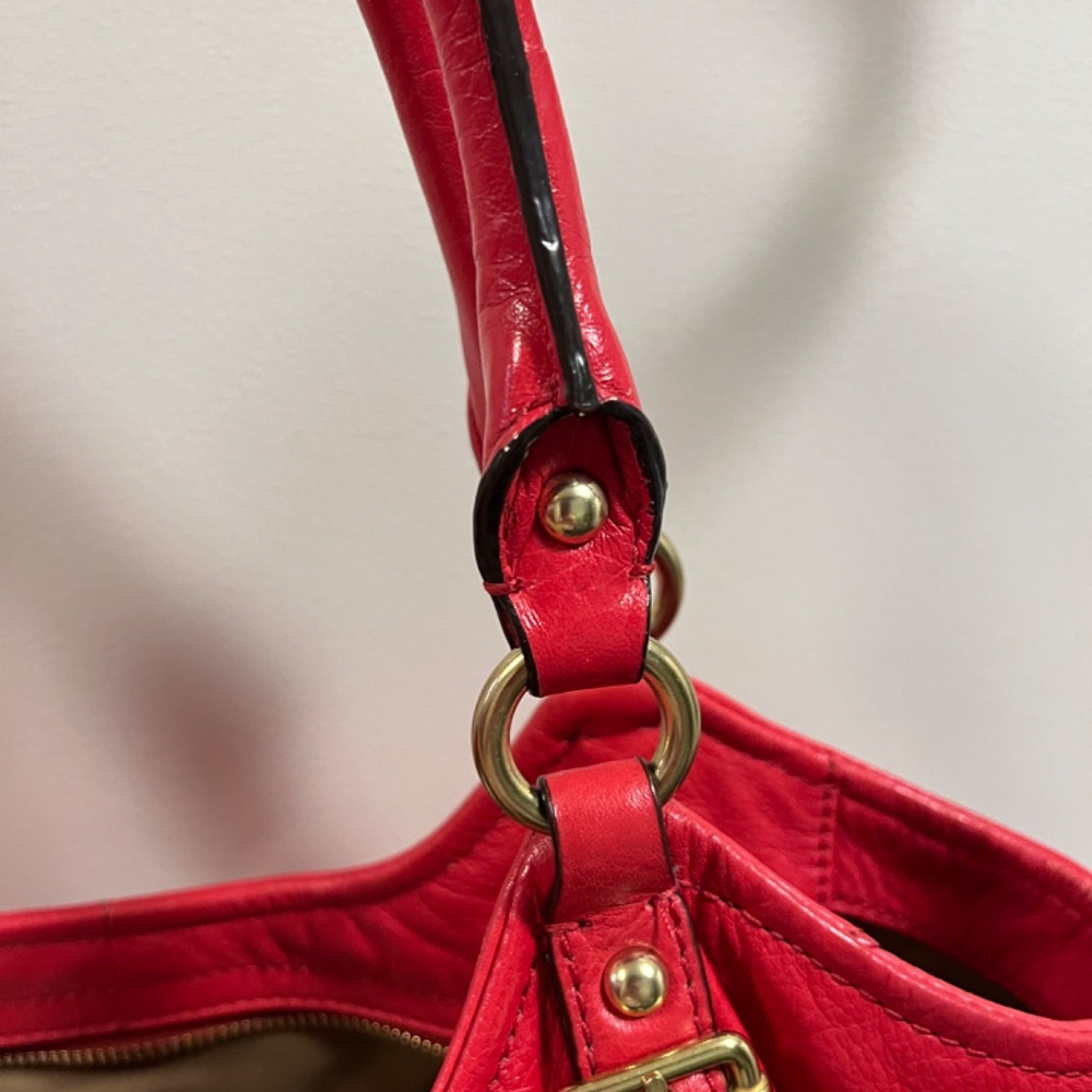 Coach Madison Abigail 18612 Red Leather Hobo Satchel Bag Gold Hardware - Picture 12 of 15